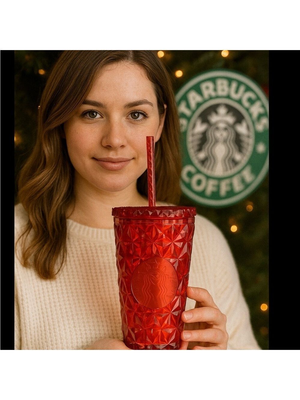 BRAND NEW STARBUCKS 16OZ LIMITED EDITION RED PRISM TUMBLER UNICORN STRAW & LID